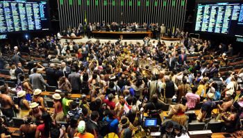 Manifestantes ocupam plenário da Câmara.|Gustavo Lima Agência Câmara 