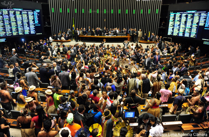 Manifestantes ocupam plenário da Câmara.|Gustavo Lima Agência Câmara 