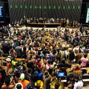 Manifestantes ocupam plenário da Câmara.|Gustavo Lima Agência Câmara 