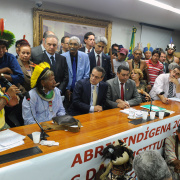 Alves ouve pedidos de arquivamento de projetos de Sônia Guajajara (com microfone).|J. Batista Agência Câmara